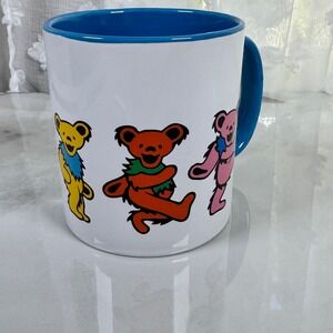 Grateful Dead Dancing Bears Coffee Mug 2022 Blue Handle